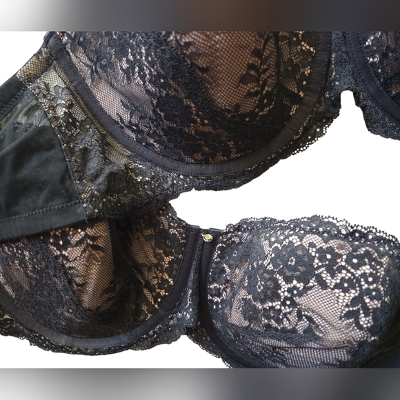 Adore Me Balconette Contour Plus Black Lace Underwire Bra ~ Size 44D 2 Pair - Picture 10 of 10